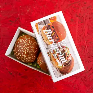 Sandwiches Wrapping Box Dessert Bakery Food Take Out Sandwich Box With Lid, Burger Packaging Container With Custom Logo