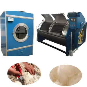 Automatic greasy sheep wool washing drying dehydrator machine industrial clothes wool washer dewater dryer machine line