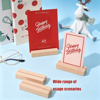 Porte-cartes en bois, supports de numéros de table en bois, supports de photos en bois pour panneaux acryliques, supports de décoration