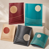 Sacs opaques imprimés sur mesure, pochettes à trois soudures latérales pour petits colis de marchandises, impression de logo à motif ondulé