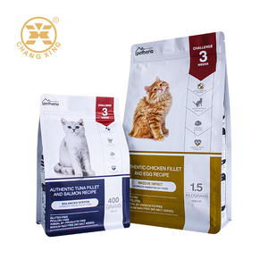 Emballage pour aliments pour animaux de compagnie imprimé avec logo personnalisé, directement de l'usine, sacs en mylar à fond plat, fermeture éclair PET/AL/PE pour aliments pour chiens et chats - Product Image 1