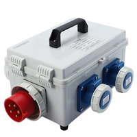 Boîte de distribution d'alimentation monophasée Ceeform 32A 16A, indice de protection IP67, 220V, 4 prises, verrouillage à clé, prise électrique extérieure en ABS