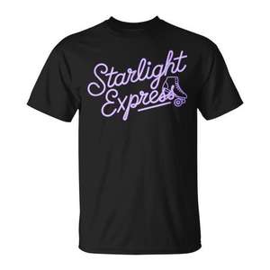 Camiseta Starlight Express Broadway Theatre para adultos, unisex, con estampado negro y morado - Product Image 1