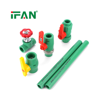 Raccords de tuyauterie PPR verts IFAN OEM 20-110mm PN25 Coude, Té, Raccord, Vanne pour tuyauterie PPR