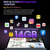 Dropshipping Blackview Tab 15 Pro 10.5 pouces 8 Go + 256 Go Android 12 Dual Sim Global Version avec tablette Google Play Android
