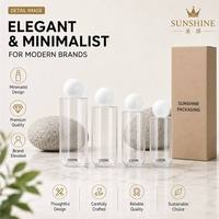 Botella de PET Mate de 100ml/200ml para Champú, con Tapa Esférica Redonda, Envase Vacío para Cuidado del Cabello, Venta al Por Mayor de Fábrica, Personalizable