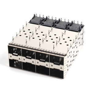 Ensemble de connecteurs de fibre <span class=keywords><strong>optique</strong></span> SFPP-3131-L, cage SFP 2x2, connecteur femelle avec conduit de lumière pour module de fibre - Product Image 4