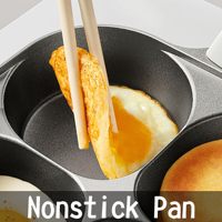Poêle à oeufs antiadhésive 4 tasses Poêle à petit déjeuner en titane sain avec tous les poêles Résistant à la chaleur et poignées Facile à nettoyer Sans PFOA