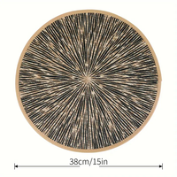 Vente en gros de sets de table en jute de style bohème personnalisés, imprimés circulaires, pour restaurant, table de salle à manger, fête de mariage, carton