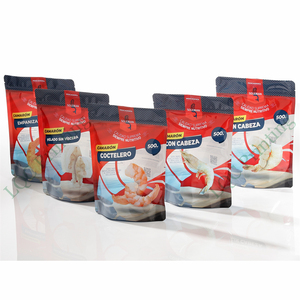 Herbruikbare transparante plastic verpakkingen met ritssluiting, platte bodem en staande uitvoering voor snacks en noten - Product Image 5