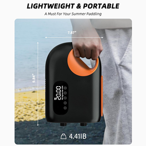 Compresor de Aire de Plástico de 20 PSI, Bomba Eléctrica Portátil para Tabla de Paddle Surf, Bomba SUP de 12 V CC con Conector para Automóvil, Monitor de Presión de <span class=keywords><strong>Neumáticos</strong></span> de 80 W para - Product Image 5
