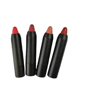 Private Label High Pigment Velvet Matte Crayon Lipstick Waterproof Long Lasting Red Lipstick Pen Cream Glaze Lip Crayon