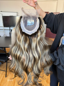 Nuevo Topper de Cabello Virgen Italiano con Encaje 8*8, Hecho a Mano, Base de Seda, Ondulado, para Mujeres Blancas, Llegada 2024 - Product Image 4