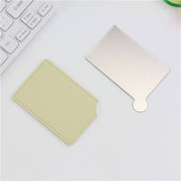 Miroir de poche compact en acier inoxydable, miroir de maquillage, logo personnalisé pour cadeaux d'entreprise, publicité