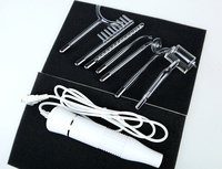 Kit de thérapie à haute fréquence Darsonval pour salon de beauté et spa, avec néon, argon, peloty et ozone, pour le traitement de l'acné, des cheveux, du corps et du visage.