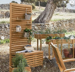 Banc de <span class=keywords><strong>jardin</strong></span> surélevé en bois professionnel, très vendu, avec étagère, support, boîte, <span class=keywords><strong>coffre</strong></span> en bois pour balcon avec étagères - Product Image 3