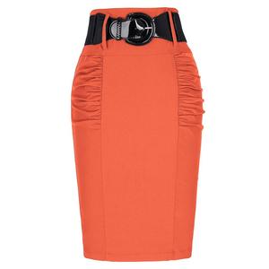 <span class=keywords><strong>Jupe</strong></span> crayon <span class=keywords><strong>courte</strong></span> pour <span class=keywords><strong>femme</strong></span>, bleu marine, à détail froncé, très extensible, bon marché, KK000271 - Product Image 5