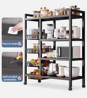 Étagère de Rangement Multifonctionnelle en Métal avec Roues, Design Moderne, Durable et Écoresponsable pour Cuisine, Légumes et Fruits