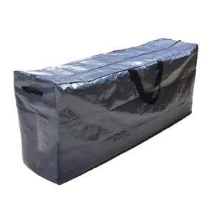 letto di stoccaggio di natale Suppliers-PE Woven Tarpaulin Bag for moving and storage with handles and zipper closure