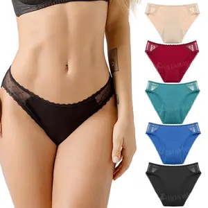 Factory Wholesale Us Sizing 4 Layers Absorb Full Protection Menstrual Washable Ladies Panties Leak Proof Bamboo Period Panties