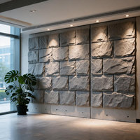 Panneaux de roche artificielle en polyuréthane légers, imperméables, imitation pierre d'algues pour mur de soutènement de jardin