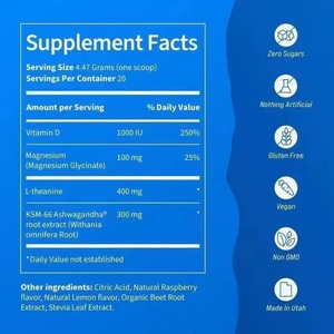 Sachets <span class=keywords><strong>de</strong></span> poudre <span class=keywords><strong>de</strong></span> magnésium apaisante pour boisson, électrolytes, favorisent l'amélioration <span class=keywords><strong>de</strong></span> la mémoire, du sommeil et <span class=keywords><strong>de</strong></span> l'immunité, 90g, usage adulte, anti-stress - Product Image 5