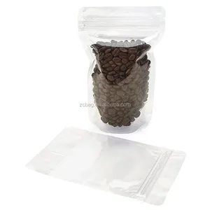 Trasparente Bopp Pet Pouch Doypack 250g 500g di caffè arrosto Arabica Bean macina unidirezionali Degass da 16 once 8 once sacchetto di imballaggio