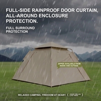Tente de camping entièrement automatique à ouverture rapide, 3-8 personnes, double couche, tissu Oxford imperméable, tente portable pour la randonnée en plein air, la plage
