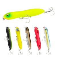 WildTrek 10cm 16g Schwimmender ABS Pencil-Köder Harter Köder mit Rasselkugeln Oberflächenköder für Barsch Salzwasser Süßwasser Fische Flüsse/Seen 6