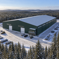 Bâtiment en acier pour atelier, usine, entrepôt, bureau, conforme à la norme CSA G40.21, 350W, résistant à la corrosion, avec panneaux PIR en acier de grande taille