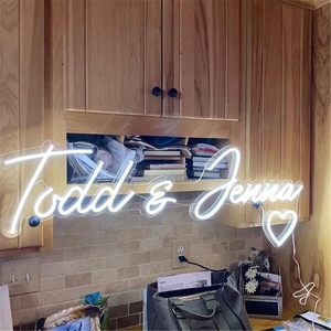 Enseignes néon personnalisées, lumières LED RGB néon à intensité variable pour la décoration murale, chambre, mariage, anniversaire, bar, logo d'entreprise, nom - Product Image 2