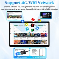 Jmance 12 pouces 1 Din 4 + 64GB 4G autoradio stéréo Carplay Android Auto GPS Navigation Support avant et réel double caméra d'enregistrement