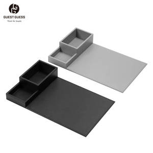 Bandeja de Bienvenida para Hotel con Hervidor Manual, Bandeja con Marco de MDF y Cuero Sintético para Uso Doméstico - Product Image 6