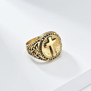 Fashion Jewelry <b>Ring</b> For Women Fine Jewelry <b>Ring</b> Stainless Steel Jewelry <b>Ring</b> Gold Plated Jewelry Engagement <b>Ring</b> Cross Style - Product Image 2