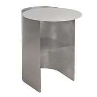 Table d'appoint minimaliste en acier inoxydable, table basse combinée irrégulière et ronde, table basse tendance pour les loisirs, styles variés