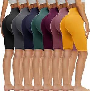 2025 pantalones cortos para mujer, pantalones cortos de botín de alta calidad para mujer, pantalones cortos de entrenamiento de Color liso personalizados para mujer - Product Image 3