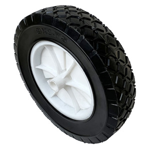 Cheng Jin Vehicles 8 Inch Rubber Semi Hollow Tool Cart Tire With 1 <b>2</b> Inch Axle For Lawnmower - Product Image 2
