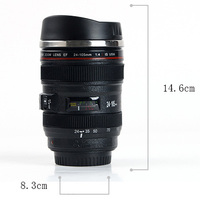 Mug à café isotherme en acier inoxydable personnalisé de 400 ml en forme d'objectif d'appareil photo / Gobelets isothermes en forme d'objectif d'appareil photo