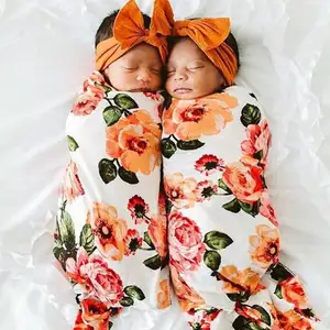 Set Selimut Bungkus Bayi, Bedong Pembungkus Bayi Baru Lahir Parisarc, Turban Tidur Lembut