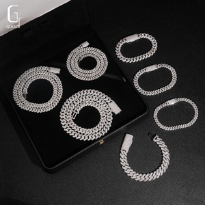 Chaînes cubaines en moissanite VVS 6/8/10/12mm en argent 925, collier cubain HipHop, testées comme des diamants, en stock aux États-Unis - Product Image 5