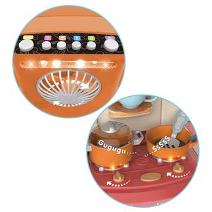 100cm grand jouet de cuisine simulé cuisine <span class=keywords><strong>maison</strong></span> de jeu pulvérisation de brouillard électrique multi-fonction ustensiles de cuisine jouet avec des aliments se décolorent - Product Image 6