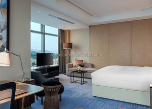 Customize 3 Star Bedroom Furniture Modern King <b>Queen</b> <b>Size</b> MDF Panel Upholstered King <b>Bed</b> & Mattress with Complete Bedding Set - Product Image 5