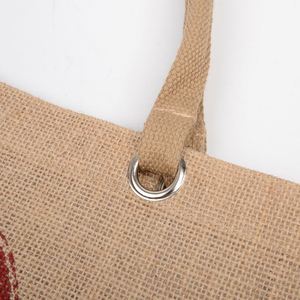 Bolsa de Mano Ecológica de Yute, Bolsa de Hombro, Bolsa de Compras de Yute Portátil, Bolsas de Compras Promocionales Personalizadas - Product Image 4