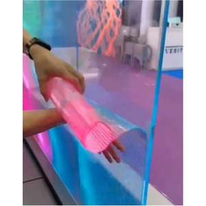 P6 Indoor Flexible Transparent LED Display Crystal Screen 1080P Resolution 2500cd Brightness for Glass Adhesive Digital TM-F-P6. - Product Image 1