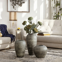 Vase en céramique Dwax, entièrement fait main, design pastoral japonais, 8 à 16 pouces de hauteur, pour la décoration de la maison et la rentrée scolaire