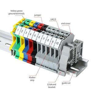 المملكة المتحدة البلاستيك النايلون الرمادي UK2.5B المسمار المشبك Din السكك الحديدية محطة كتلة - Product Image 1