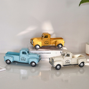 Venta al por mayor de fábrica: Decoración del hogar, exhibición de fotos de camiones metálicos, decoración navideña, regalo, adorno de cuero vintage, coche de hojalata, coche clásico. - Product Image 1