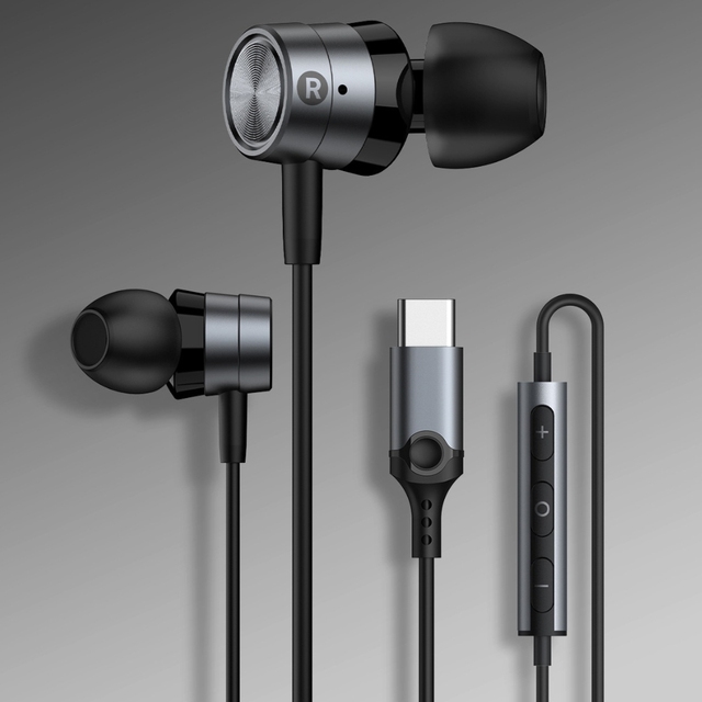Type C Earbuds with Microphone USB C Earphones for iPhone 17/16/15 Pro, iPad, Galaxy S25/S24/S23/S22/S21/S20/Ultra Note 10/20