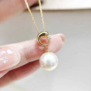 อุปกรณ์ทำเครื่องประดับมุก DIY 31373 ตัวจับจี้เงินแท้ S925 สำหรับลูกปัดกลมขนาด 10-13 มม. จี้สร้อยคอหยกแฟชั่น - Product Image 1