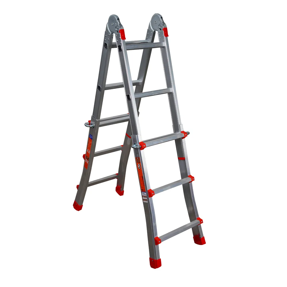 4*3 Multifunctionele Ladder, Volledig Aluminium, Sterk En Duurzaam Ontwerp, Veilige Vergrendelingsscharnieren,